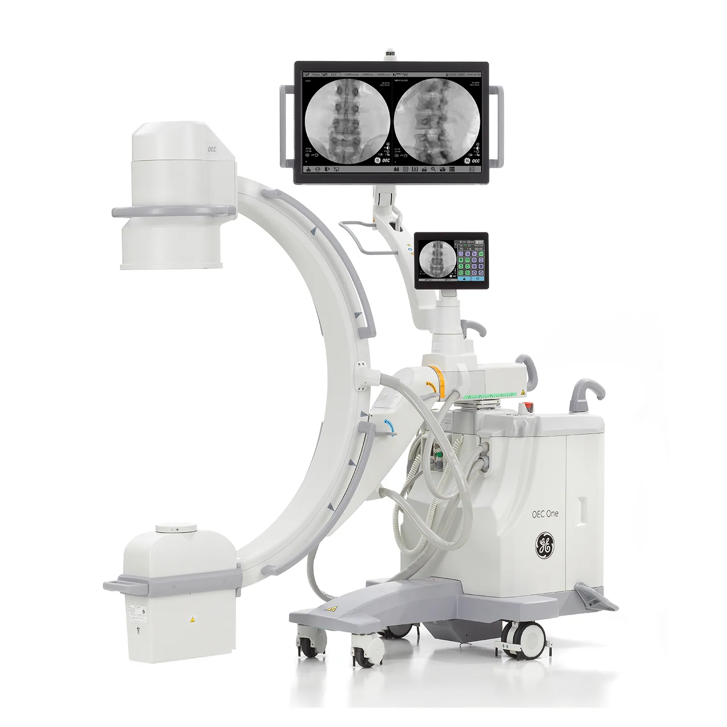 Surgical C-arm rental equipment positioned in an operating room