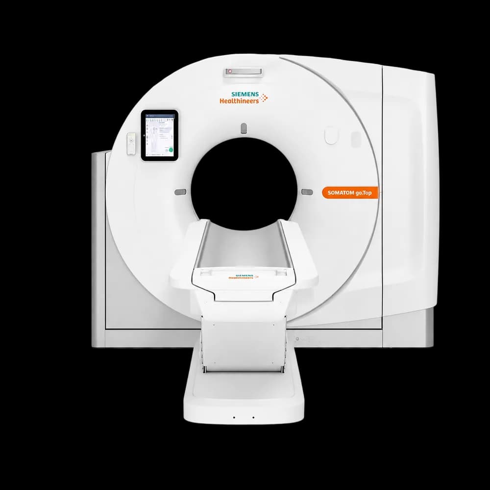 Siemens SOMATOM go.Top CT scanner with patient table